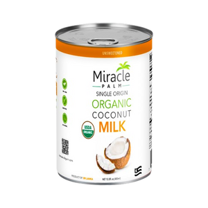 Miracle Palm Organic Canned Coconut Milk 18% Fat Unsweetened - 13.5 Fl Oz
