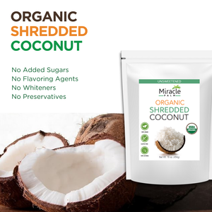 Miracle Palm Organic Unsweetened Shredded Medium Coconut