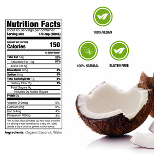 Miracle Palm Organic Coconut Milk 18% Fat - Unsweetened 5kg (11 lbs) Bag in Box